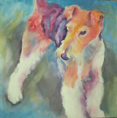 Wre Haired Terrier painting